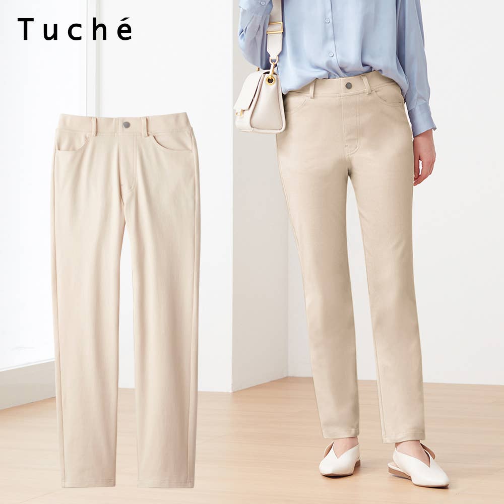 【ストレート・フェムケア】ガードル付き綿混レギンスパンツ【SALE】